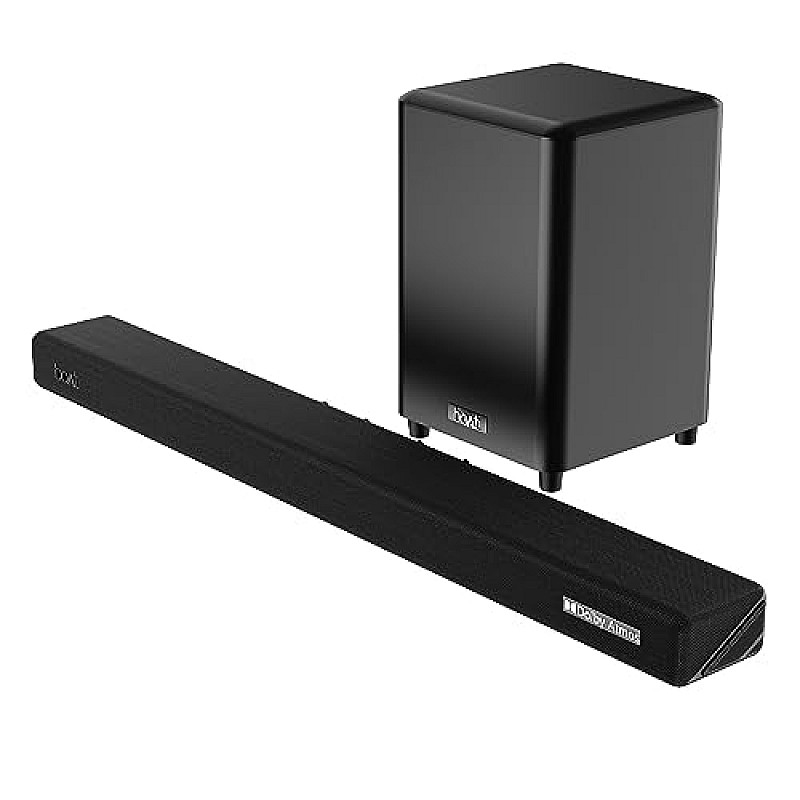 boAt Aavante Bar Rhythm Soundbar with 60W RMS Signature Sound, 2.0 Channel, Multi-Connectivity Modes Carbon Black