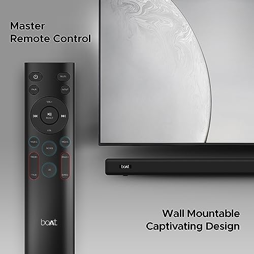 boAt Aavante Bar Rhythm Soundbar with 60W RMS Signature Sound, 2.0 Channel, Multi-Connectivity Modes Carbon Black boAt Aavante Bar Rhythm Soundbar with 60W RMS Signature Sound, 2.0 Channel, Multi-Connectivity Modes Carbon Black