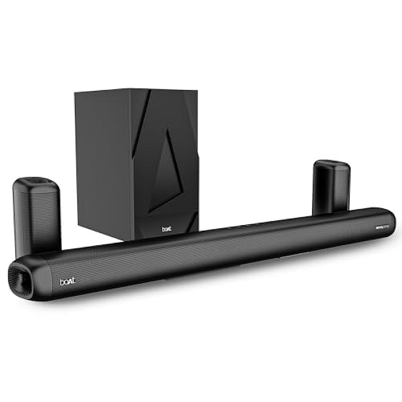 boAt Aavante Bar Rhythm Soundbar with 60W RMS Signature Sound, 2.0 Channel, Multi-Connectivity Modes Carbon Black