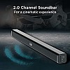 boAt Aavante Bar Rhythm Soundbar with 60W RMS Signature Sound, 2.0 Channel, Multi-Connectivity Modes Carbon Black