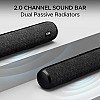 boAt Aavante Bar Rhythm Soundbar with 60W RMS Signature Sound, 2.0 Channel, Multi-Connectivity Modes Carbon Black