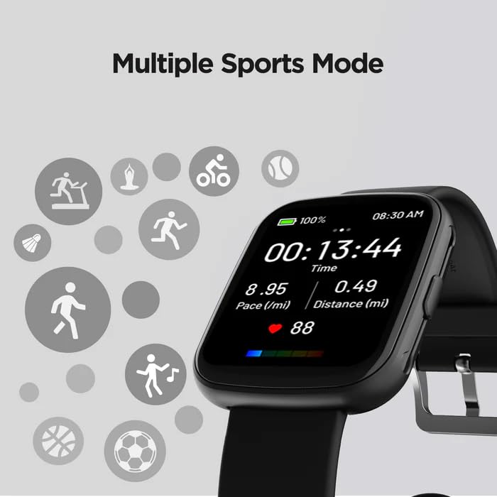 Boat Wave Play Vivid 1.69" (4.29cm) HD Display Smartwatch with IP68 Dust & Water Resistance, 10+ Sport Modes BLACK Boat Wave Play Vivid 1.69" (4.29cm) HD Display Smartwatch with IP68 Dust & Water Resistance, 10+ Sport Modes BLACK