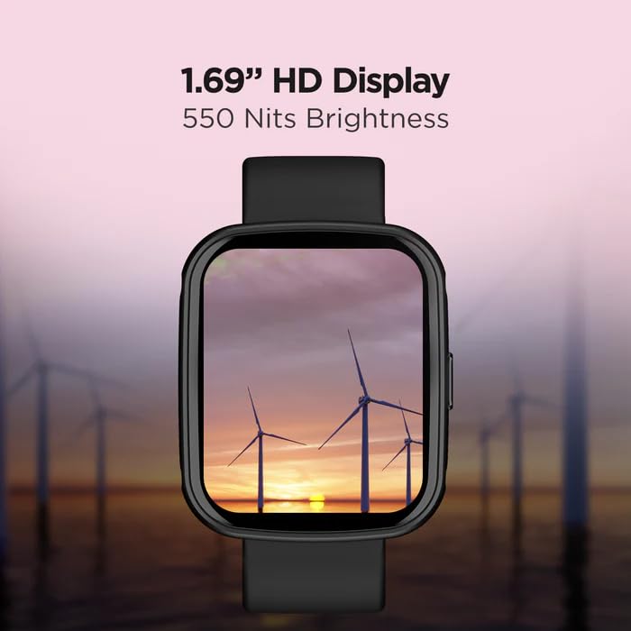 Boat Wave Play Vivid 1.69" (4.29cm) HD Display Smartwatch with IP68 Dust & Water Resistance, 10+ Sport Modes BLACK Boat Wave Play Vivid 1.69" (4.29cm) HD Display Smartwatch with IP68 Dust & Water Resistance, 10+ Sport Modes BLACK