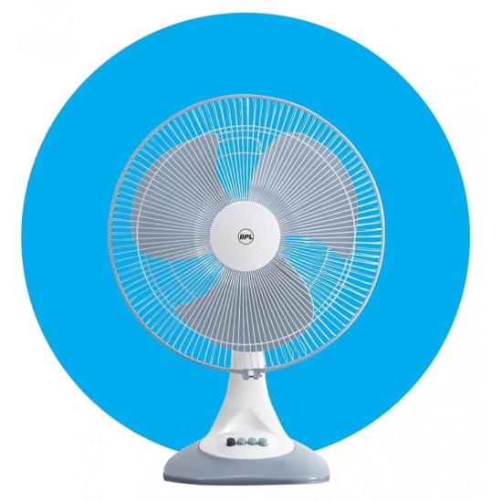 BPL AEROMAX High Speed Table Fan White Grey color