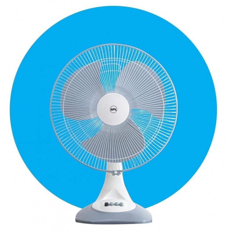 BPL AEROMAX High Speed Table Fan White Grey color