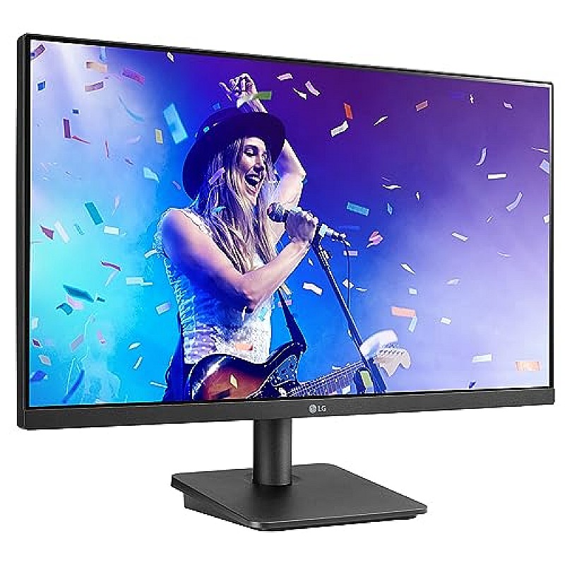 LG 24MP400 (24 inches, 60 Cm) Full HD IPS Display Monitor with 3-Side Borderless Design, VGA, HD (Black)