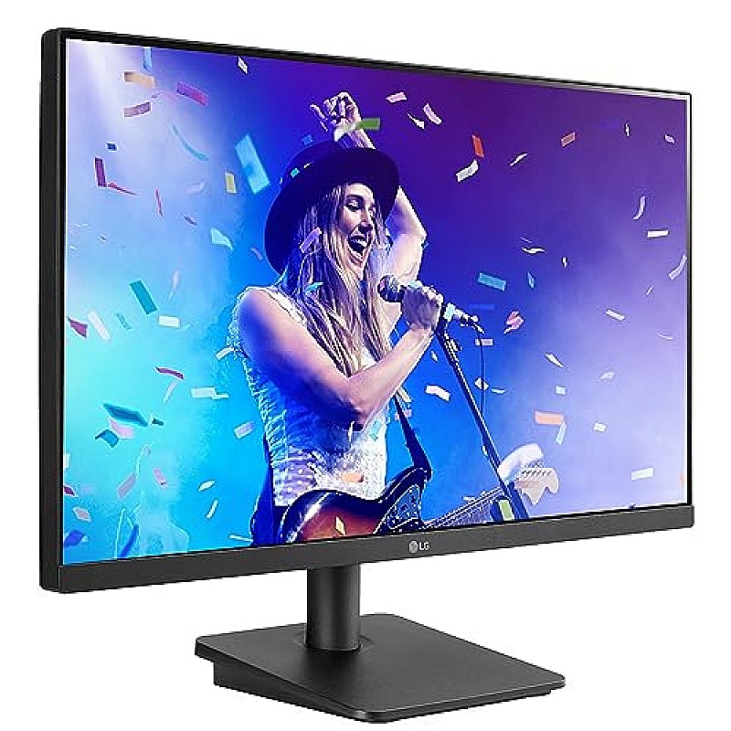 LG 24MP400 (24 inches, 60 Cm) Full HD IPS Display Monitor with 3-Side Borderless Design, VGA, HD (Black)