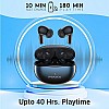 Maxx PX40 True Wireless Earbuds with Up to 40Hrs Playtime Charge 10 Min Jazzy Blue