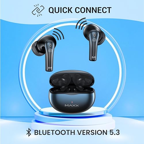 Maxx PX40 True Wireless Earbuds with Up to 40Hrs Playtime Charge 10 Min Jazzy Blue Maxx PX40 True Wireless Earbuds with Up to 40Hrs Playtime Charge 10 Min Jazzy Blue