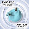 Maxx PX60 Pro True Wireless Quad Driver Earbuds Up to 50Hrs Playtime Powder Blue