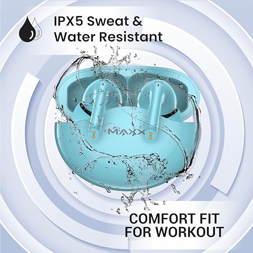 Maxx PX60 Pro True Wireless Quad Driver Earbuds Up to 50Hrs Playtime Powder Blue Maxx PX60 Pro True Wireless Quad Driver Earbuds Up to 50Hrs Playtime Powder Blue