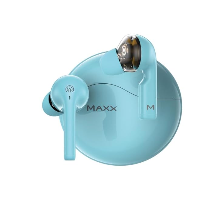 Maxx PX60 Pro True Wireless Quad Driver Earbuds Up to 50Hrs Playtime Powder Blue Maxx PX60 Pro True Wireless Quad Driver Earbuds Up to 50Hrs Playtime Powder Blue