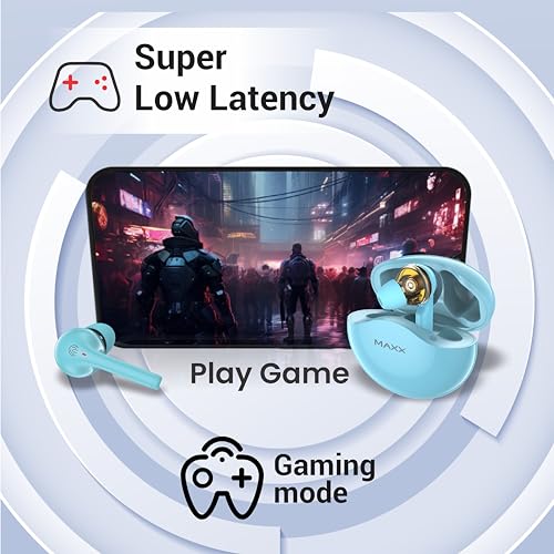 Maxx PX60 Pro True Wireless Quad Driver Earbuds Up to 50Hrs Playtime Powder Blue Maxx PX60 Pro True Wireless Quad Driver Earbuds Up to 50Hrs Playtime Powder Blue