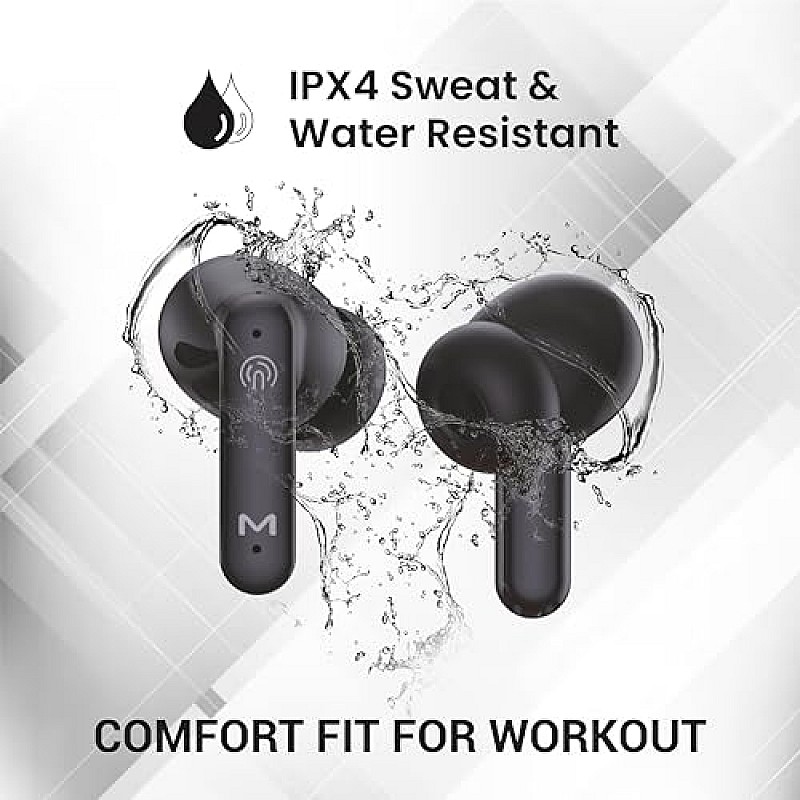 Maxx PX30 True Wireless Earbuds with Up to 50Hrs Playtime with Digital Battery Display Black