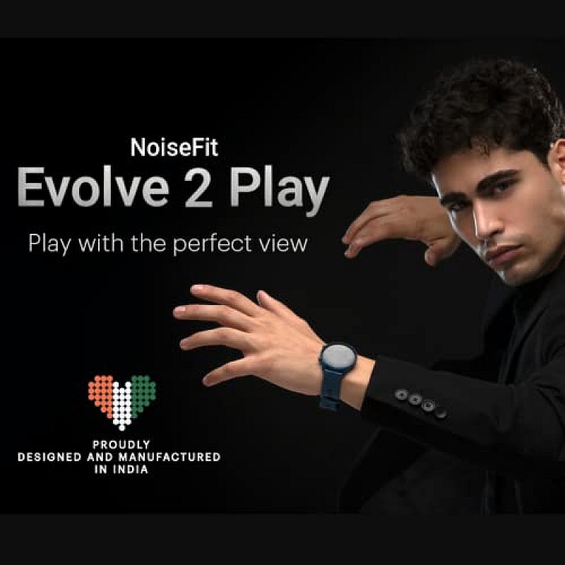 Noise Newly Launched Evolve 2 Play AMOLED Display Smart Watch with Fast Charging, Always On Display (Jet Black)