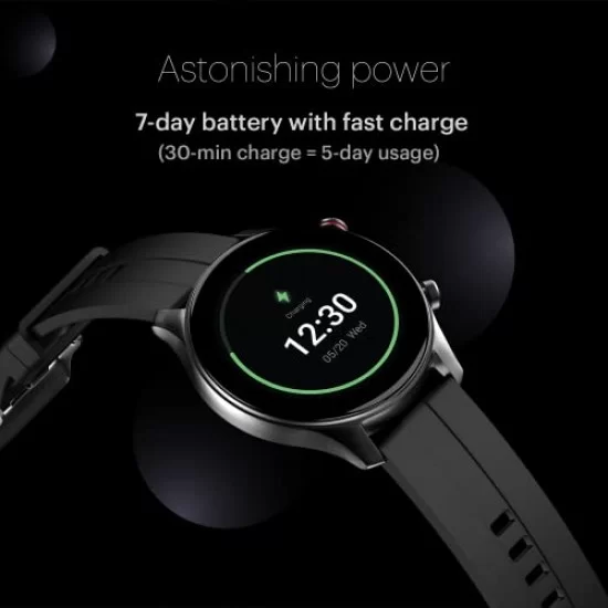 Noise Newly Launched Evolve 2 Play AMOLED Display Smart Watch with Fast Charging, Always On Display (Jet Black)
