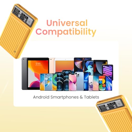 Portronics Luxcell Mini 10K Advanced  Smallest Power Bank with 22.5W Max Output, LED Indicator, Mach USB-A Output, Type C PD Output, Type C Input,
