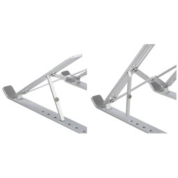 amazon basics Tabletop Laptop Stand, Ergonomic Adjustable & Ventilated Metal Riser Holder for Desk Fits Upto 15.6 Inch Laptops (Silver) amazon basics Tabletop Laptop Stand, Ergonomic Adjustable & Ventilated Metal Riser Holder for Desk Fits Upto 15.6 Inch Laptops (Silver)