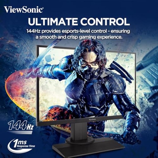 ViewSonic Gaming 27 Inch Full HD, IPS, 1Ms,165Hz Refresh Rate Monitor VX2779 Black