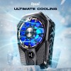 Dyazo Mobile Cooler | Mobile Cooling Pad | Gaming Fan | For Instant Cooling Advanced Refrigeration Black