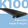 HP K100 Wired Keyboard, Quick, Comfy and Accurate, USB Plug & Play Setup,LED Indicators(7J4G1AA)