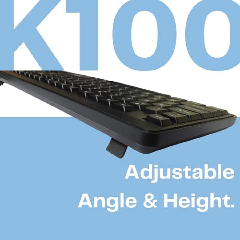 HP K100 Wired Keyboard, Quick, Comfy and Accurate, USB Plug & Play Setup,LED Indicators(7J4G1AA)