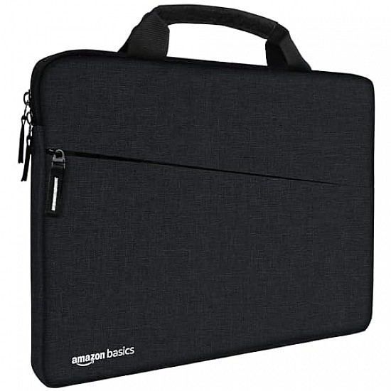 Amazon Basics Laptop Bag Sleeve Case Cover Pouch with Handle for Men & Women 15.6 Inch Laptop Black