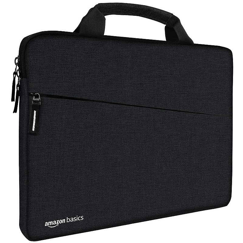 Amazon Basics Laptop Bag Sleeve Case Cover Pouch with Handle for Men & Women 15.6 Inch Laptop Black