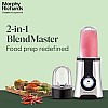 Morphy Richards 2 In 1 Blendmaster | 400W Powerful Motor | Grind, Mix, Blend Silver Black