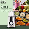 Morphy Richards 2 In 1 Blendmaster | 400W Powerful Motor | Grind, Mix, Blend Silver Black