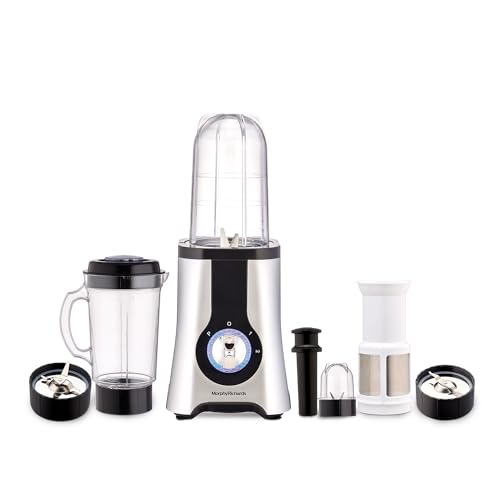 Morphy Richards 2 In 1 Blendmaster | 400W Powerful Motor | Grind, Mix, Blend Silver Black Morphy Richards 2 In 1 Blendmaster | 400W Powerful Motor | Grind, Mix, Blend Silver Black