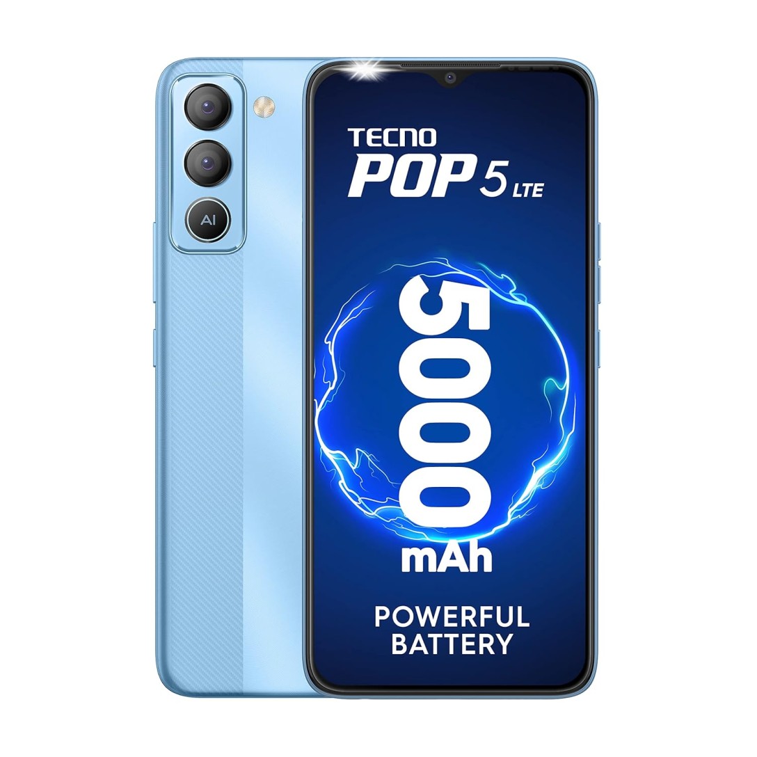 Tecno Pop 5 LTE (Ice Blue, 2GB RAM,32GB Storage) refurbished