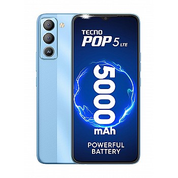 Tecno Pop 5 LTE (Ice Blue, 2GB RAM,32GB Storage) Refurbished