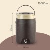 Cello Igloo Pastic Insulated Water Jug | Thermos Jug | Inner Stainless Steel Jug | Leak Proof Jug | Easy to Carry | Ideal for Travel, Picnic, Homes, Offices, Shops, and Clinics 6 litres, Brown