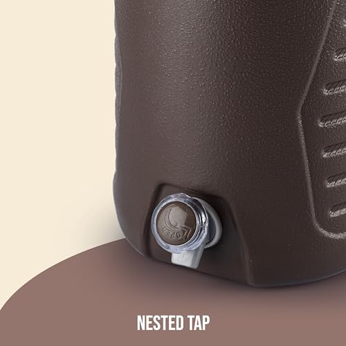 Cello Igloo 6L Insulated Water Jug, Stainless Steel Inner, Leak-Proof, Easy to Carry, Ideal for Travel, Picnic, Home, Office, Shop (Brown) Cello Igloo 6L Insulated Water Jug, Stainless Steel Inner, Leak-Proof, Easy to Carry, Ideal for Travel, Picnic, Home, Office, Shop (Brown)