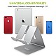 Tizum Aluminium Portable Stand with Convenient Charging Port Design for All Smartphone Mobile Holder - Silver