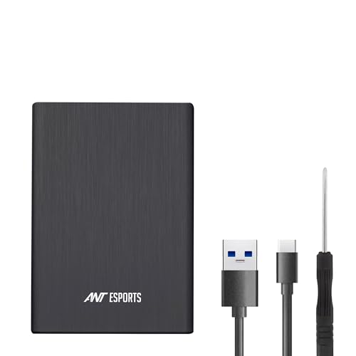 Ant Esports AESE205 2.5" Hard Drive Enclosure USB 3.1 for 2.5 Inch SSD & HDD External Hard Drive Aluminum Enclosure Support Max 6TB with UASP - Black Ant Esports AESE205 2.5" Hard Drive Enclosure USB 3.1 for 2.5 Inch SSD & HDD External Hard Drive Aluminum Enclosure Support Max 6TB with UASP - Black