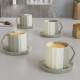 The Earth Store Tritone Grey Frontier Tea Cup with Saucer Set of 6-200ml Each Capacity, Microwave and Dishwasher Safe