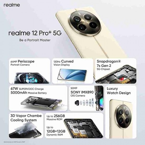 Realme 12 Pro Plus 5G Submarine Blue 12GB RAM, 256GB Storage Refurbished 