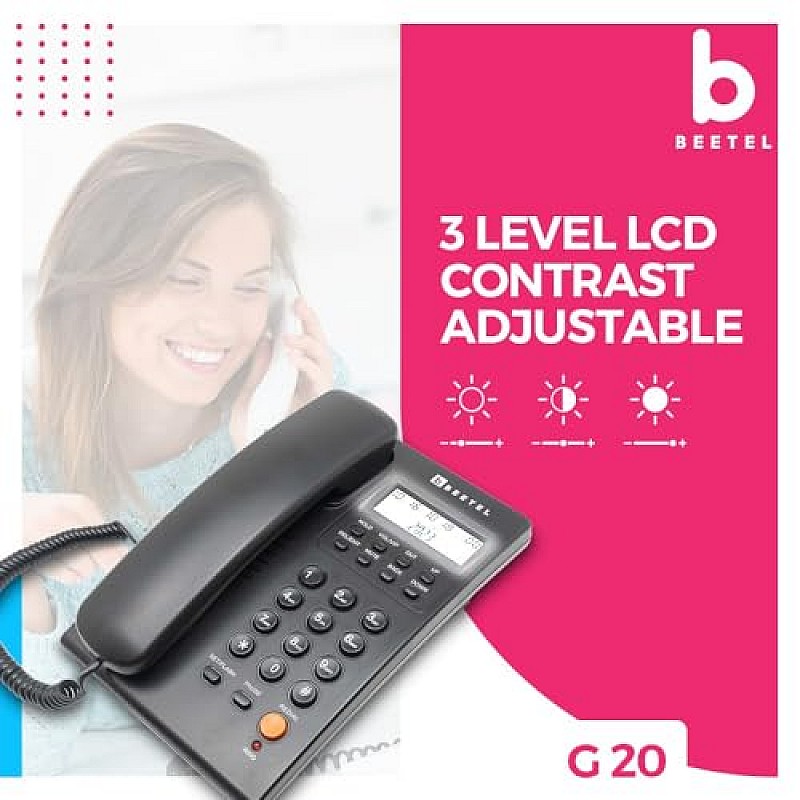 Beetel G20 Ringer LED  Landline phone Black