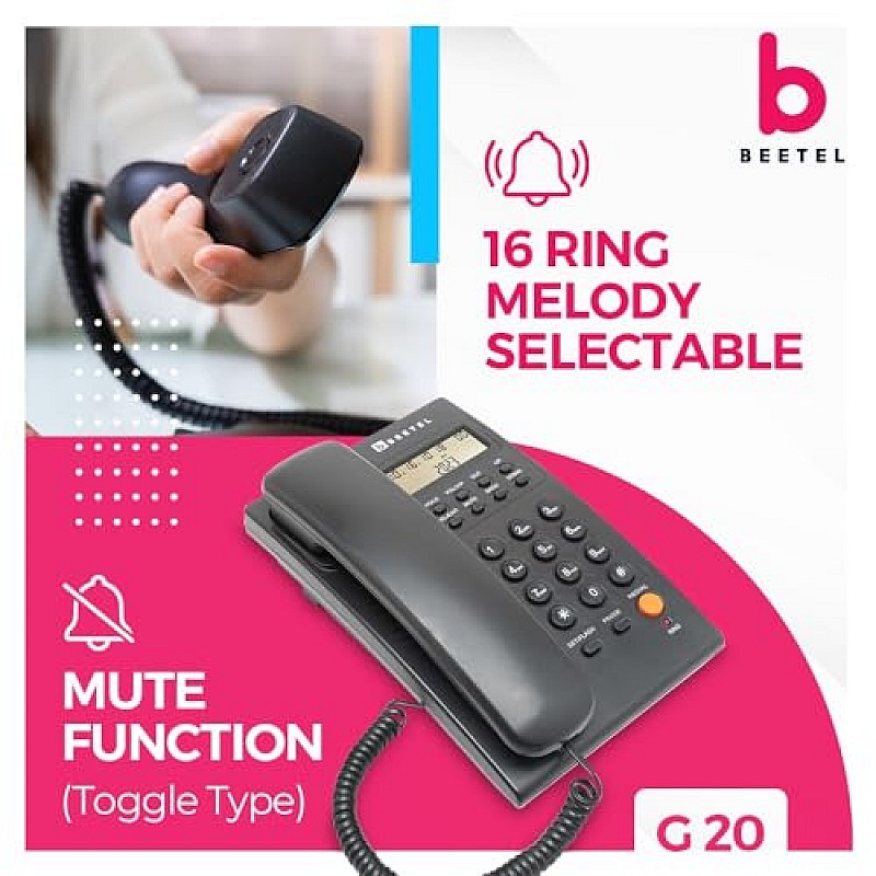 Beetel G20 Ringer LED  Landline phone Black