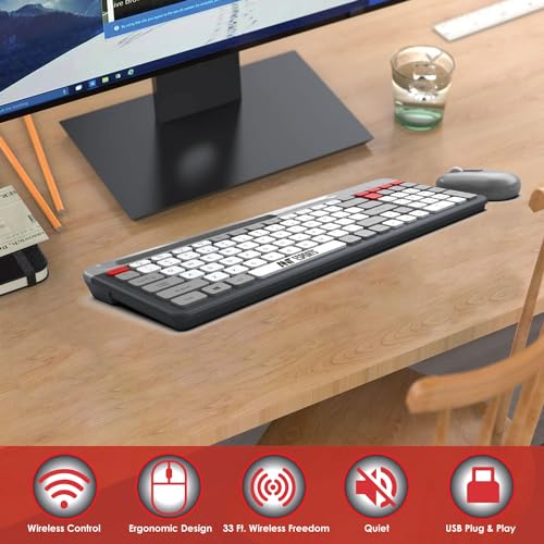 Ant Esports WKM22 Wireless Keyboard and Mouse Grey
