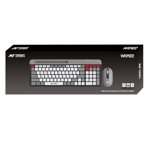 Ant Esports WKM22 Wireless Keyboard and Mouse Grey