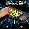 Ant Esports WKM11 Wireless Keyboard and Mouse Combo, Ultra Compact Slim Keyboard and Ergonomic Mouse for Desktop Black Cyan.