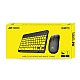 Ant Esports WKM11 Wireless Keyboard and Mouse Combo, Ultra Compact Slim Keyboard and Ergonomic Mouse for Desktop Black Cyan.