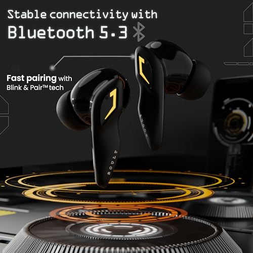 Boult Newly Launched Audio Astra True Wireless in Ear Earbuds with 48H Playtime, 4 Mics ENC, 45ms Low Latency Gaming, Breathing LEDs Black Gloss Boult Newly Launched Audio Astra True Wireless in Ear Earbuds with 48H Playtime, 4 Mics ENC, 45ms Low Latency Gaming, Breathing LEDs Black Gloss
