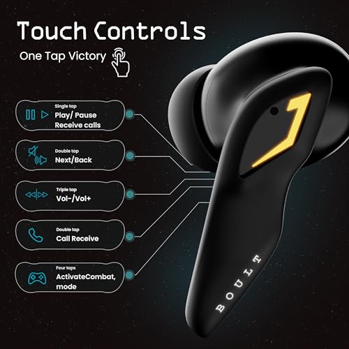 Boult Newly Launched Audio Astra True Wireless in Ear Earbuds with 48H Playtime, 4 Mics ENC, 45ms Low Latency Gaming, Breathing LEDs Black Gloss Boult Newly Launched Audio Astra True Wireless in Ear Earbuds with 48H Playtime, 4 Mics ENC, 45ms Low Latency Gaming, Breathing LEDs Black Gloss