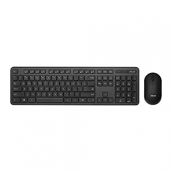 ASUS Wireless Keyboard and Mouse Set CW101, Upto 1000 Adjustable DPI,2.4 GHz Nano Receiver,Compact  Light Weight Design (Black)