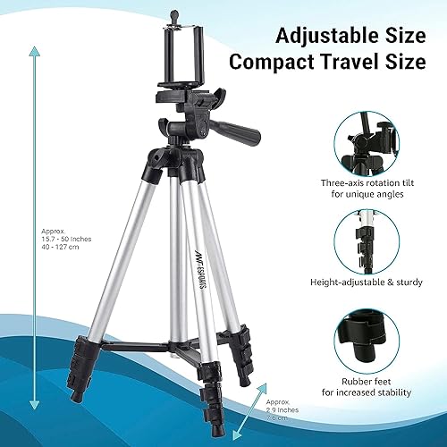 Ant Esports CATS02 Tripod 55 Inches (140 cm) with Mobile Holder and Carry Case for Smartphone & DSLR Camera Portable Lightweight Aluminium Tripod Ant Esports CATS02 Tripod 55 Inches (140 cm) with Mobile Holder and Carry Case for Smartphone & DSLR Camera Portable Lightweight Aluminium Tripod