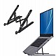 Dyazo ABS Plastic Laptop Stand Height & Angle Adjustable | Foldable | Portable | Laptops Raiser Upto 15.6 inch (Black)